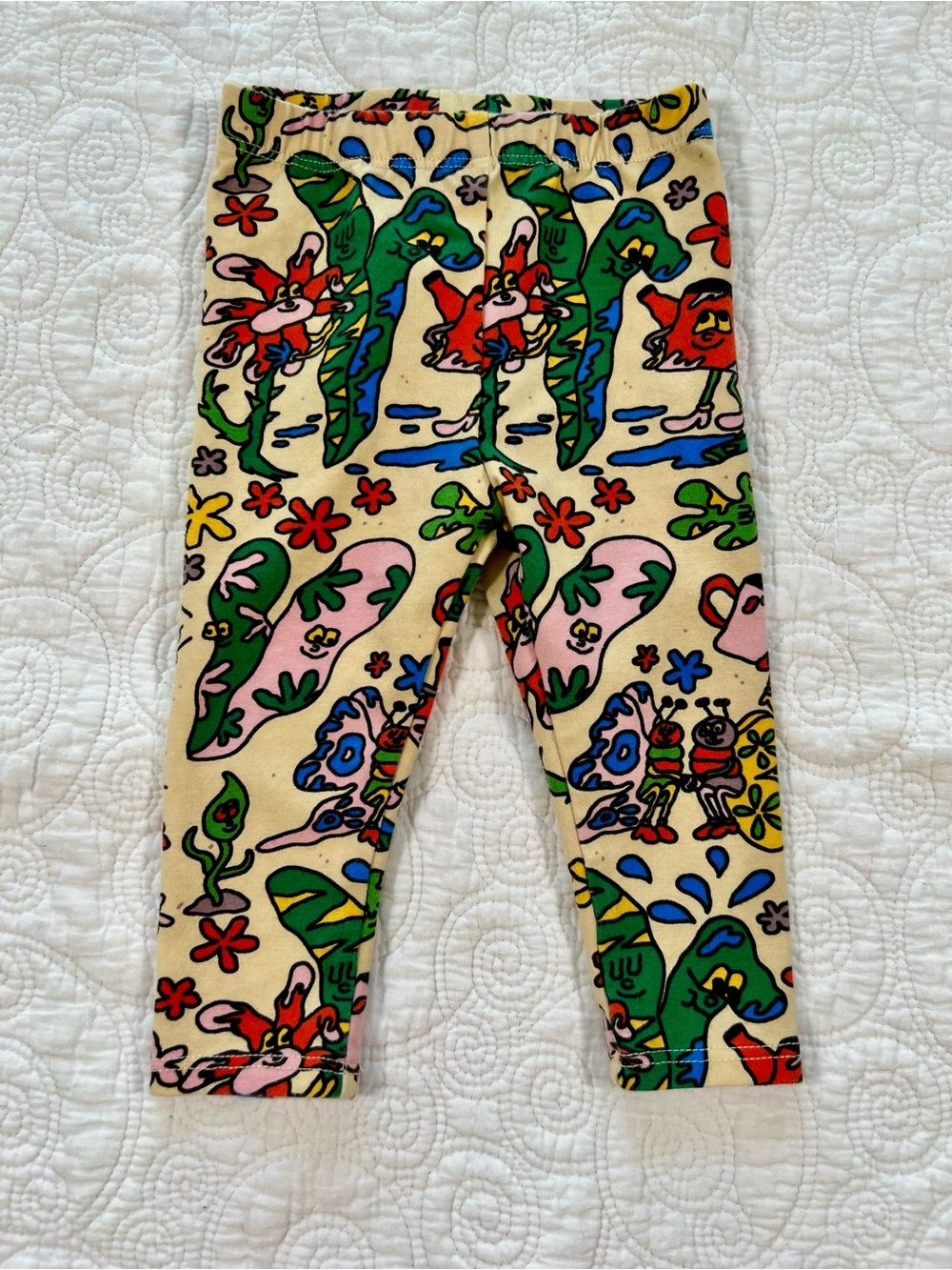Nooworks Bug Out Print Leggings Size 1 Yr Cotton Stretch Kidswear indie quality